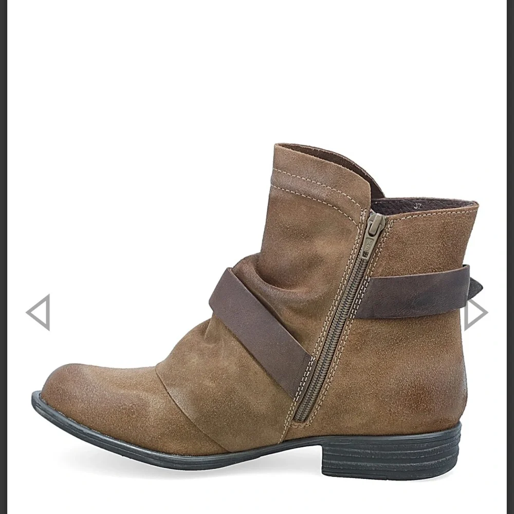 Miz Mooz Dominique buckle suede leather boots nib 39/8 m